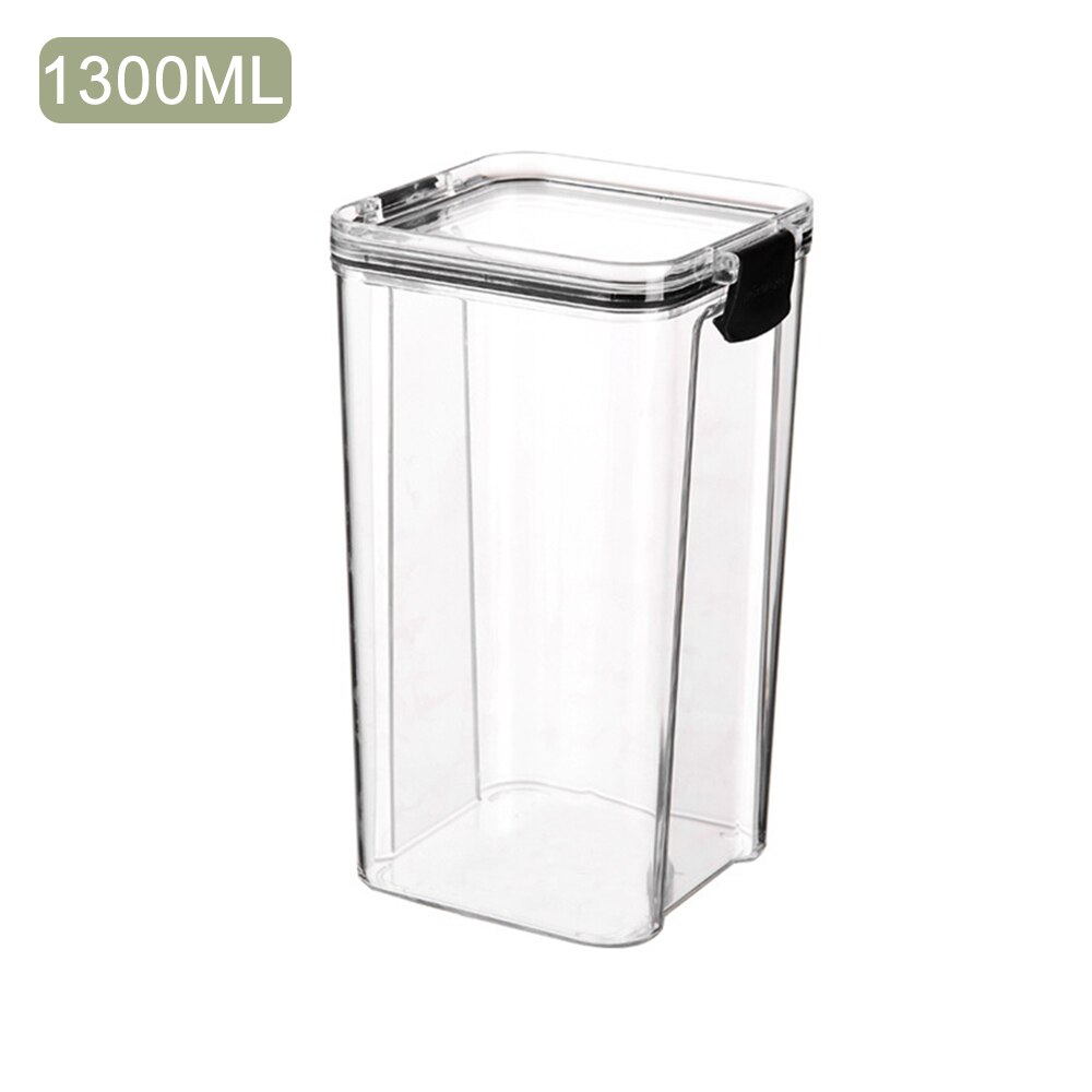 Ar Set With Lid Food Storage Container Noodle Box Multigrain Storage Tank Sealed Cans Refrigerator Food Storage Container: 1300ML