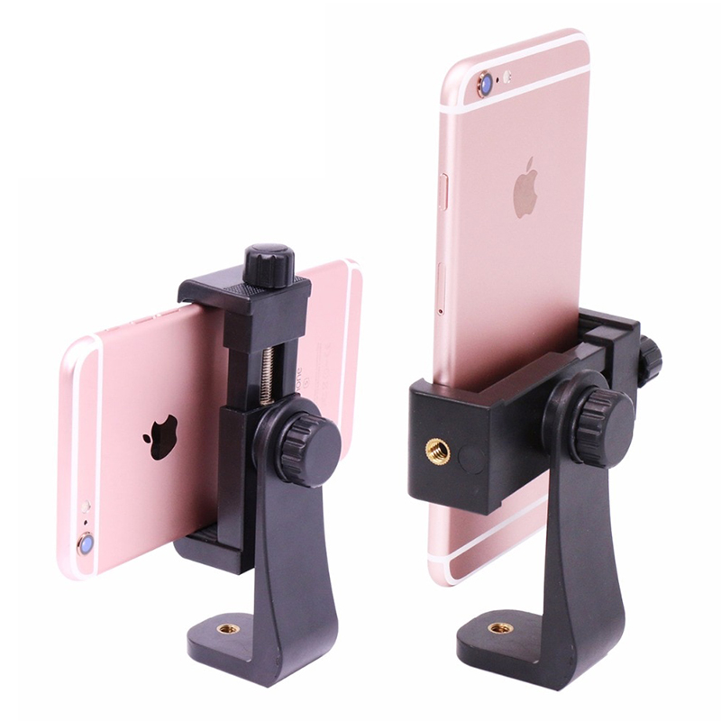 Universal Tripod Mount Universal 360 Degree Mobile Phone Clip Compatible With 1/4 Screw Cellphone Holder Desk Tripod Adapter