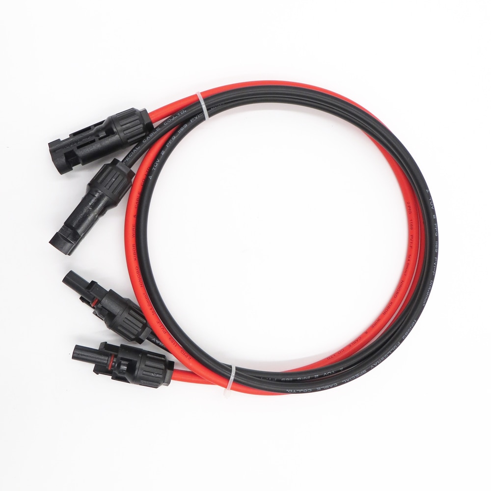 PV Verbinder Erweiterung Verbinden zweig schwarz verrotten parallel Serie Meter verlängern kabel 2,5 mm2 14awg stecker