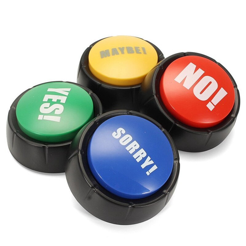 Bouton sonore de jeu, bouledogue, oui, non, peut-être désolé, outils de fête, fournitures de ,