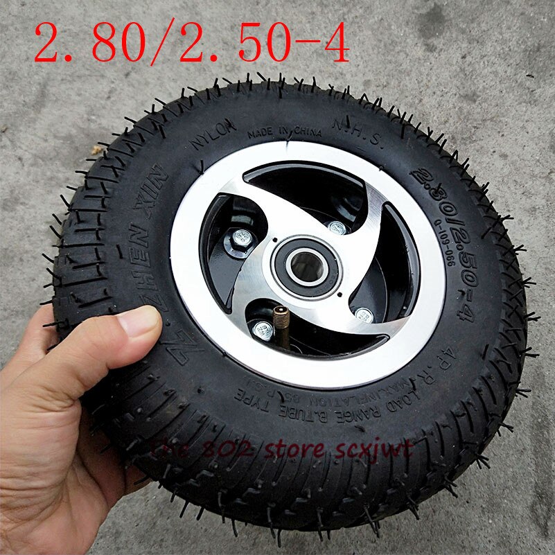 Super 2.80/2.50-4 tire inner tube and alloy rim 2.80/2.50- 4 inner and outer tyre Wheel for Electric Scooter Mobility Scooter