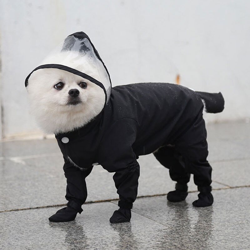 Chubasquero de cobertura completa para perro, ropa impermeable de una pieza para perros pequeños, disfraz de Yorkie, Mono para cachorro, abrigo de lluvia para mascotas