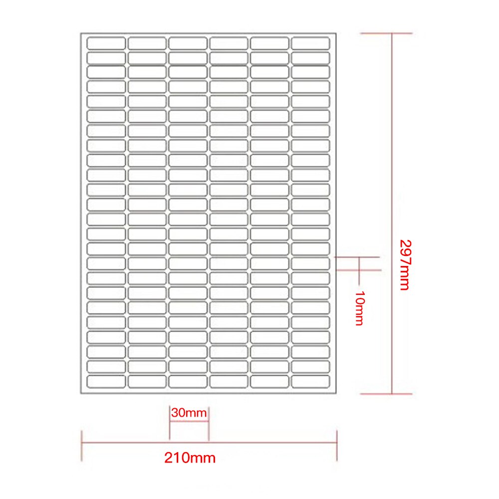50 Sheets Sticker Paper White Matte Adhesive Labels SKU Address Labels 30*10*144 for Inkjet Prenter