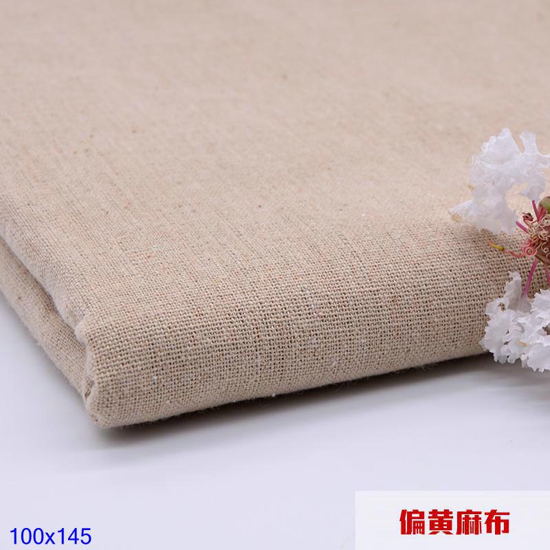 Tela de lino y algodón de cáñamo de 1 metro para Patchwork, muñecas para coser, pintura, Textiles, bolsas de cortinas, mantel de 145cm de ancho, Telos: 3
