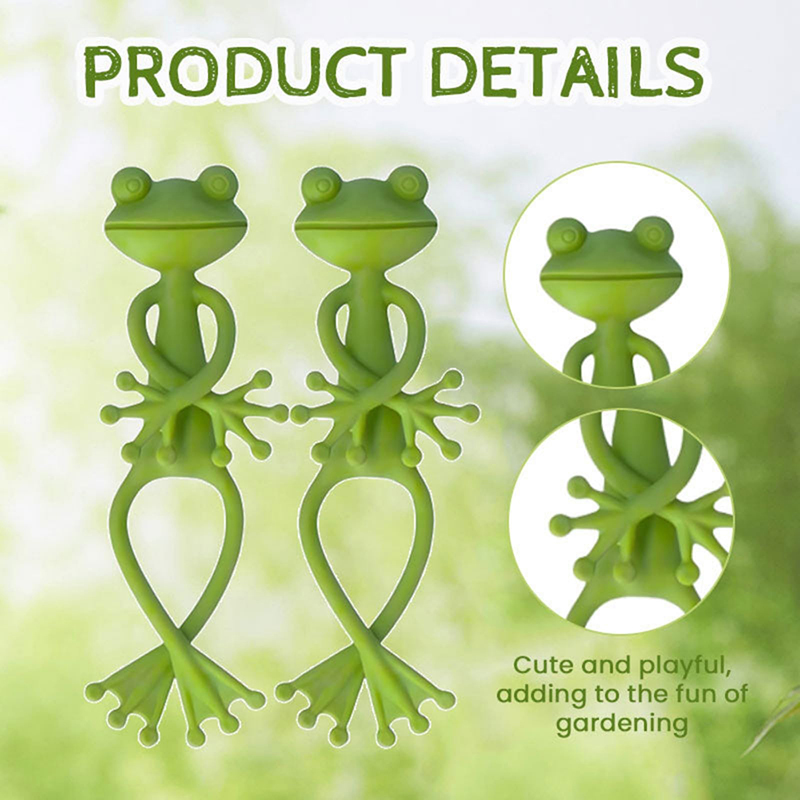 Support pour plantes grenouille, Pot de fleur de grenouille mignon, Clips de fixation pour plantes grimpantes, branche grimpante de jardin, décor sur piquet de planteur