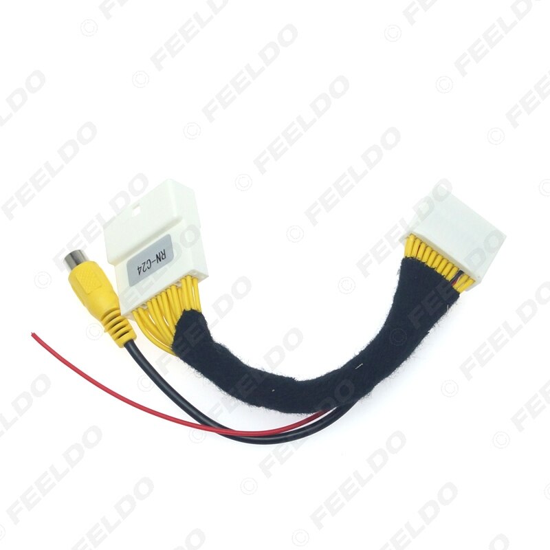 FEELDO 1PC Auto Achteruitrijcamera Omkeren RCA Video Converteren Kabel Voor Renault C24 OEM Monitor Aansluiting Bedrading Adapter # FD2101