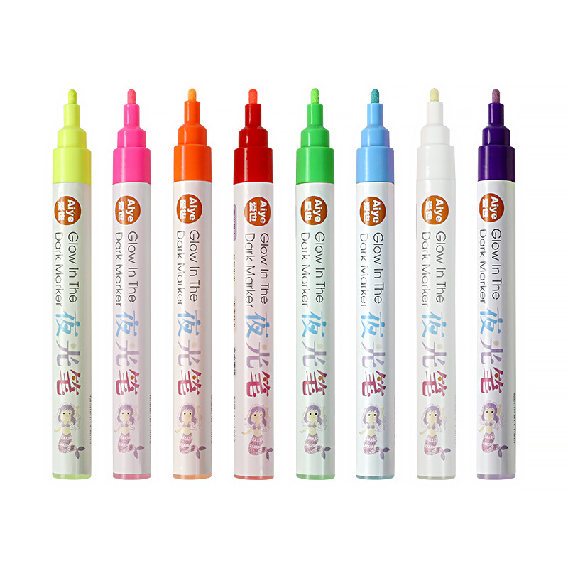Kleurrijke glow-in-the-dark pen handgeschilderde glow-in-the-dark studentenkrabbels creatieve doe-het-zelf watergedragen glow-in-the-dark schoolmarkering
