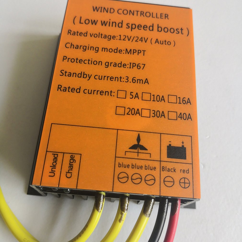 1000W Wind Turbine Controller 12V24V Waterproof Mppt Rectifier Brake Charging Rectifier Bridge Sliver