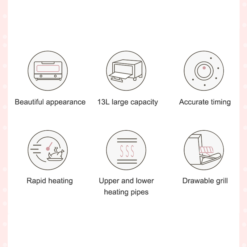 Household electric oven bread cooking machine intelligent synchronous baking household toaster stainless steel electric oven