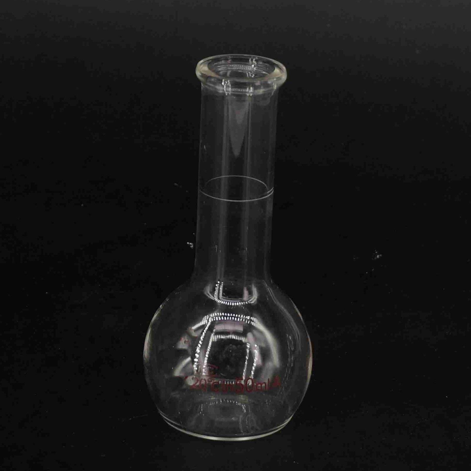 Frasco volumétrico de vidrio GG17 para laboratorio químico, 50ml, para análisis de acero, vidrio de borosilicato