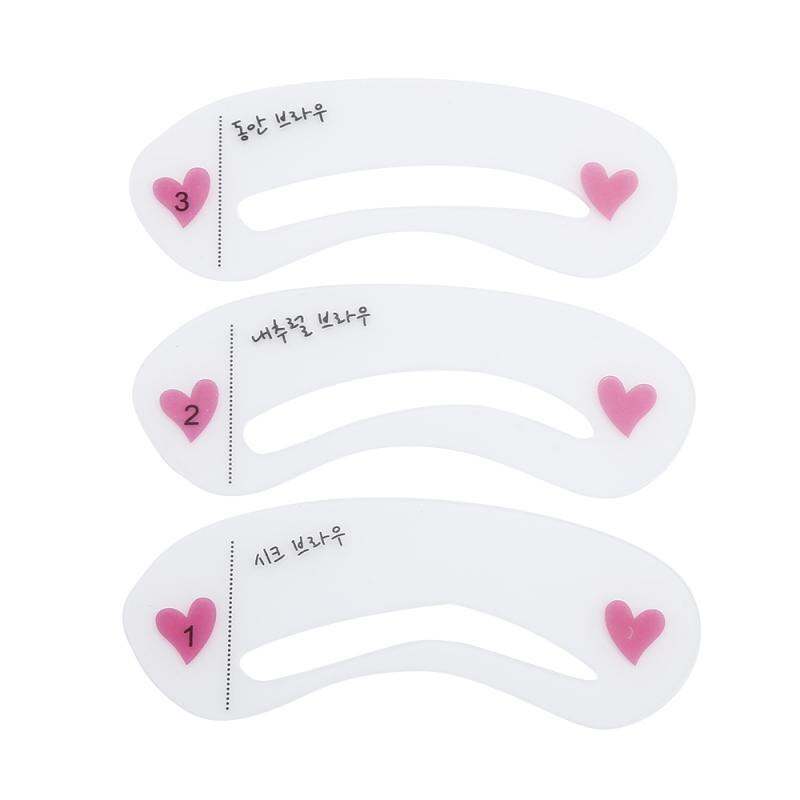 3 Styles Grooming Eyebrow Stencil Kit Makeup Tools DIY Beauty Eyebrow Template Stencil For Women Beauty Tools Accessories: Default Title