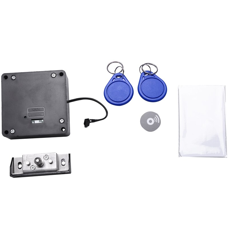 Slimme Elektronische Rfid Kabinet Lock Geen Gat Eenvoudige Installatie Meubels Locker Kast Schoen Kast Lade Deur Slot Met Twee Ca