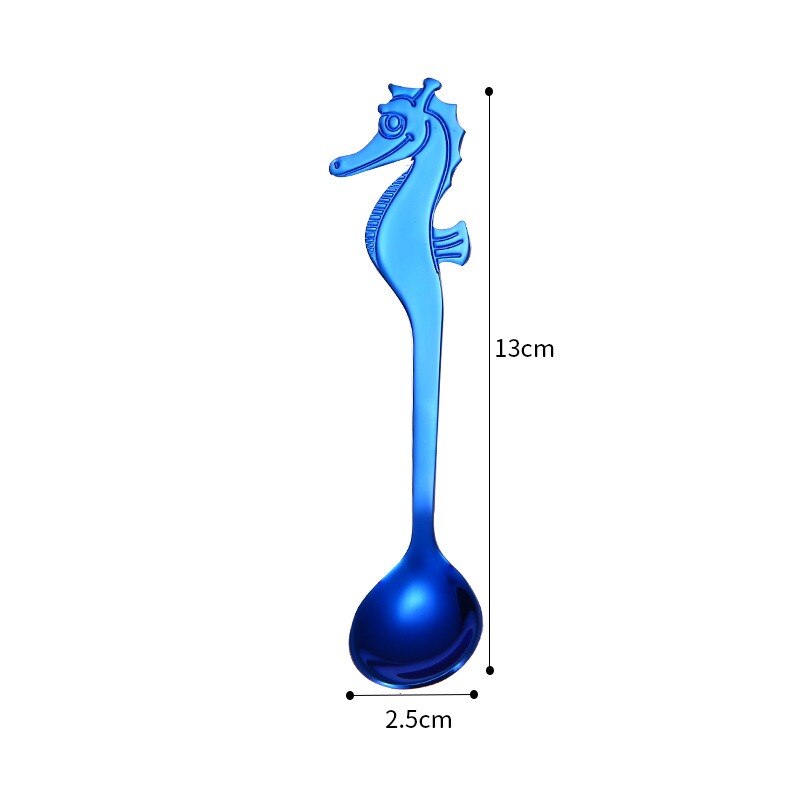 Cuillères à thé en acier inoxydable | Cuillère à café en acier inoxydable, cuillères à thé hippohorse mélange de cuisine, cuillère à tasse suspendue couverts à boire chauds: 5