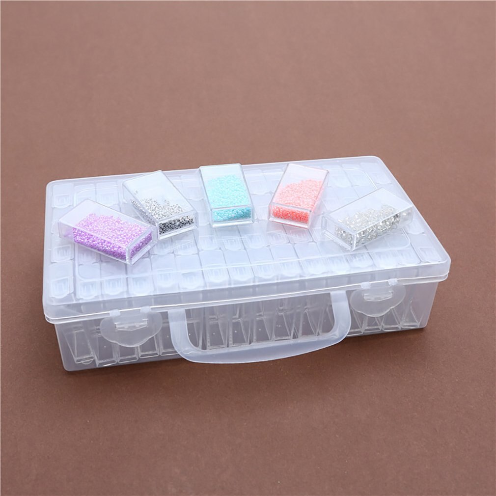 64 Grids Diamond Painting Box Tools Beads Container Resin Daimant Embroidery Stone Storage Accessory Mosaic Convenience Box