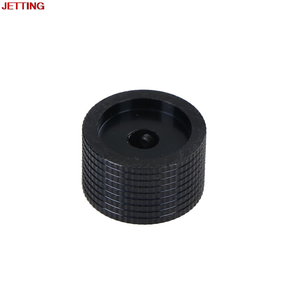 Dia Black Aluminum Rotary Control Potentiometer Knob 25mm x 15.5mm
