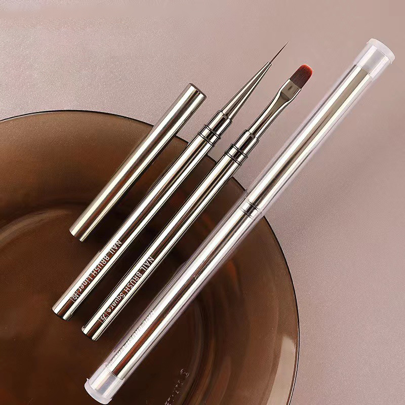 14 Größen Nail Art Pinsel Metallgriff Nail Liner Pinsel Streifenmuster Malpinsel Acryl UV Gel Verlängerung Zeichnung Schnitzstift