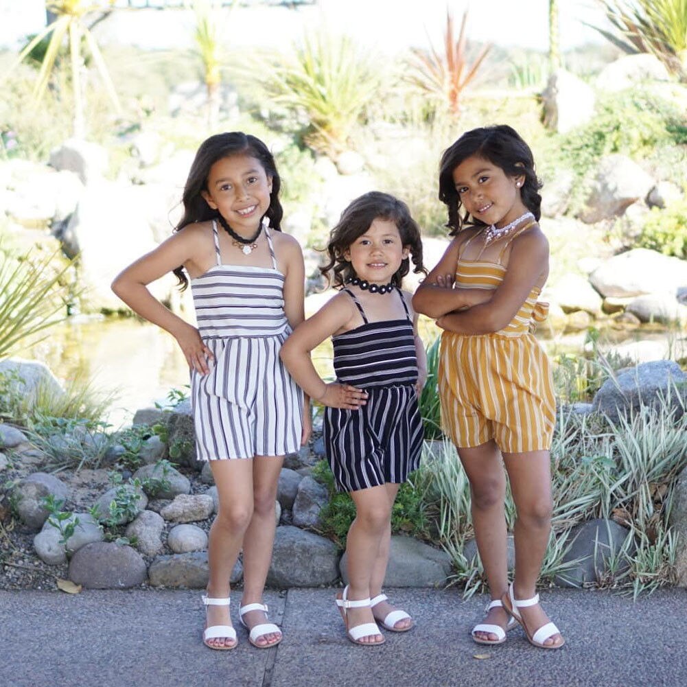 Vêtements pour enfants filles, salopettes à rayures, bretelles sans manches, épaules dénudées, pantalons à bretelles, combinaisons, tenues une pièce, 1-6 ans