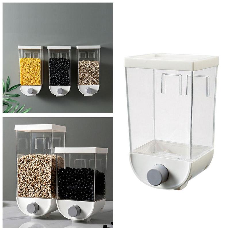 Boîte de rangement de céréales distributeur | Distributeur de farine d'oalosa, conteneur mural de stockage de grains, réservoir de céréales Gadgets cuisine H7K1 de 1000ml/1500ml