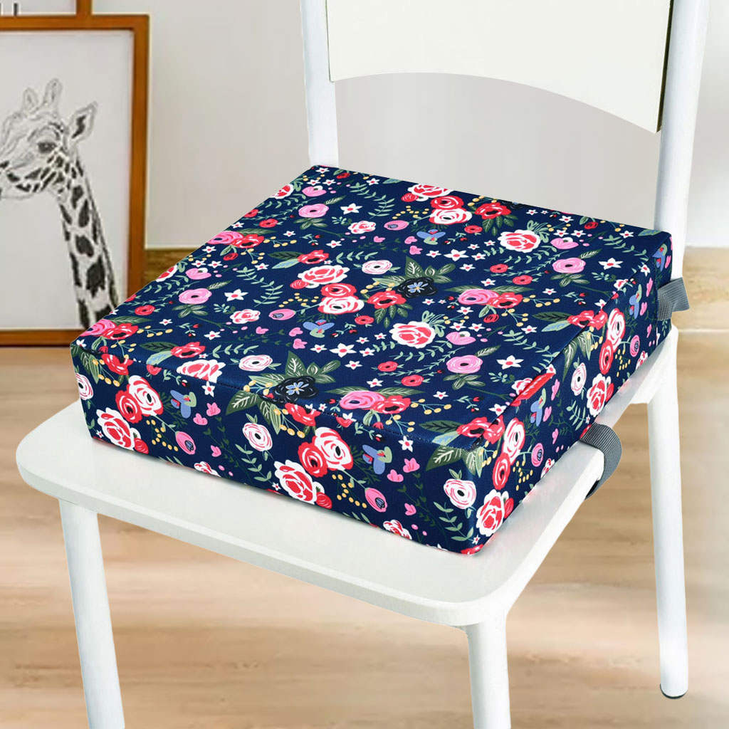 Asiento elevador para niños pequeños, silla lavable para comedor: Flowers