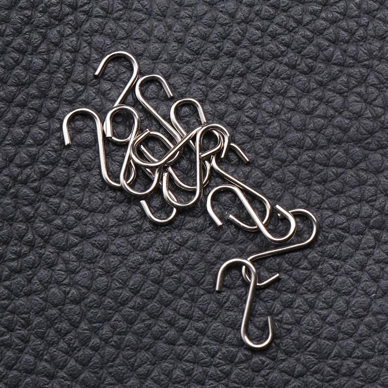 100 Uds Mini DIY en forma de S ganchos de Metal accesorio de joyería para manualidades de acero inoxidable en forma de S de en forma de S ganchos