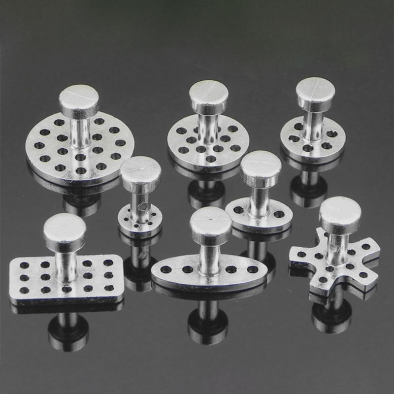 Kit de herramientas automáticas para coche, lengüetas extractoras de pegamento de aluminio para ventosa, 8 tamaños, novedad de