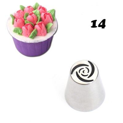 Russian Tulip Stainless Steel Icing Piping Nozzles Pastry Decorating Tip Fondant Cake Cupcake Decorator 11 Patterns