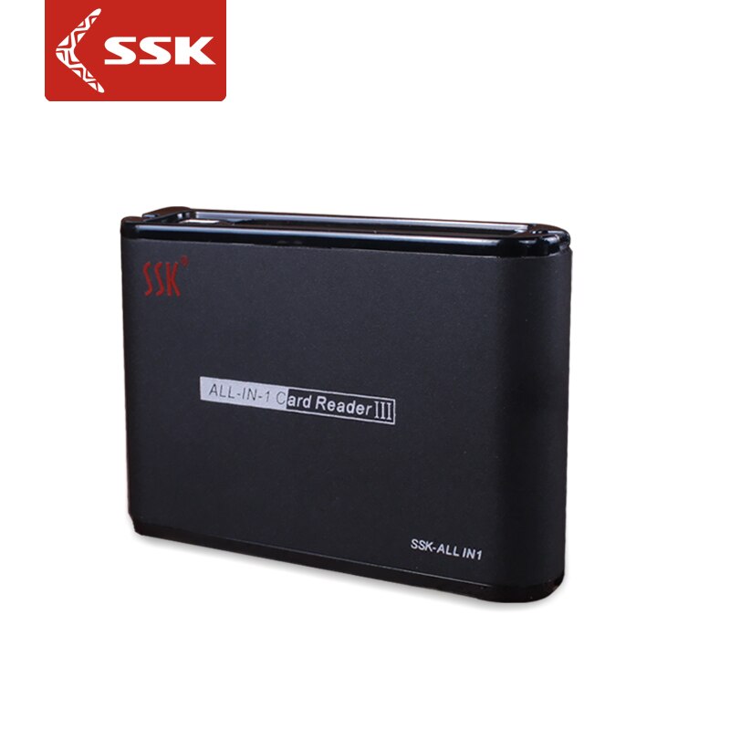 SSK Aluminum USB2.0 Card Reader All in One USB Memory Card Reader Reader High-Speed Adapter for PC Laptop Computer Tabler PC