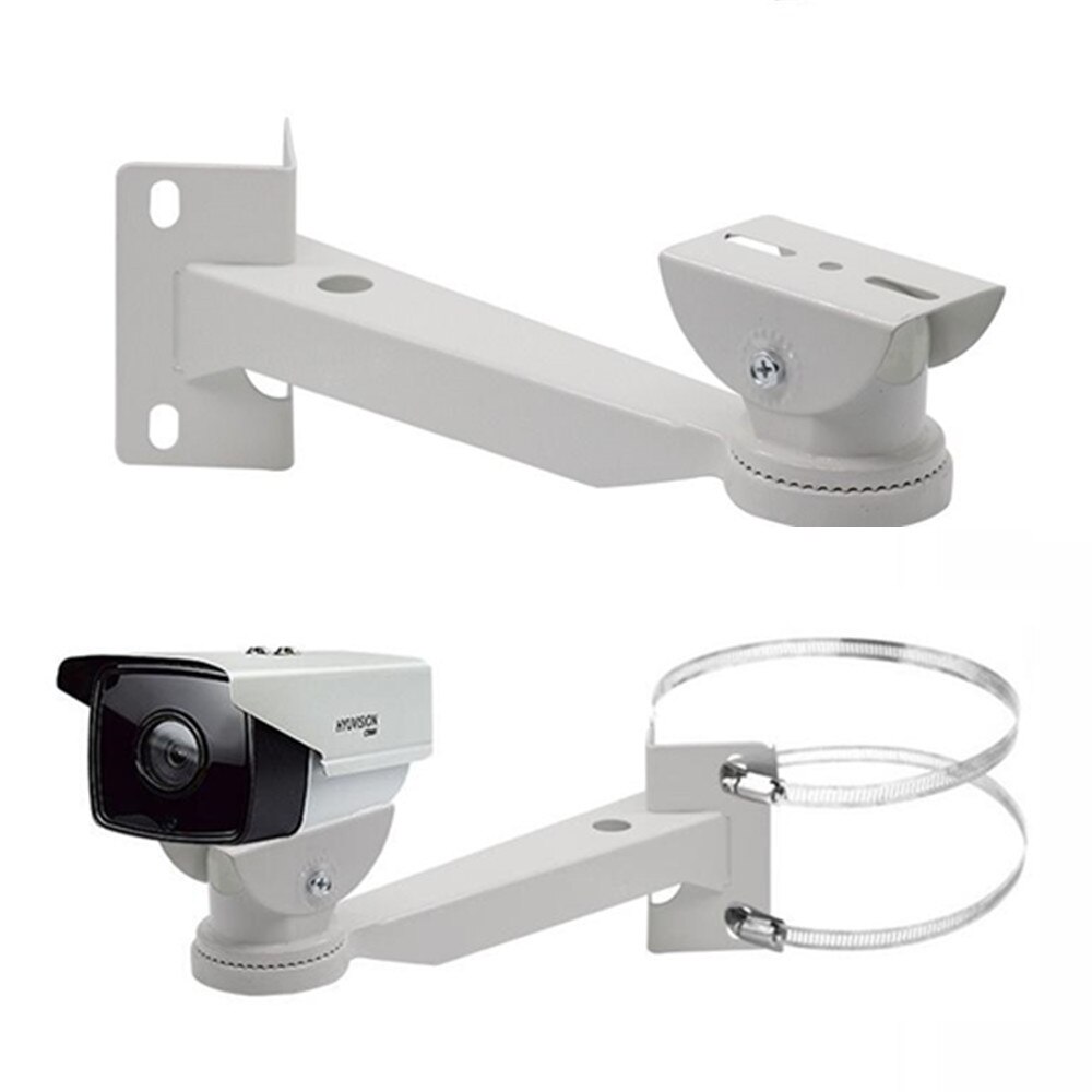Soporte de cámara CCTV, poste cilíndrico, aro, ángulo recto, esquina de pared exterior, para cámara de vigilancia de seguridad