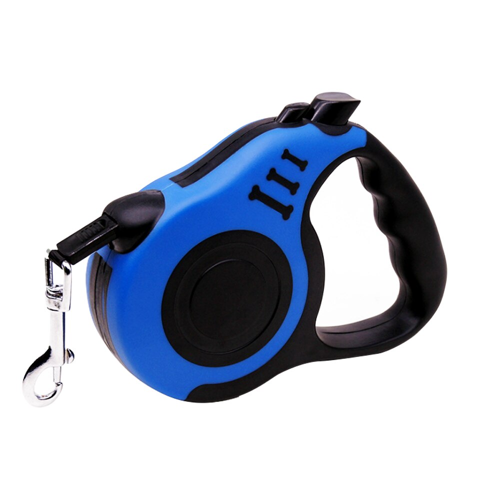 Laisse rétractable pour chien et chat, en Nylon, Durable, 3M/5M, automatique, pour petits et moyens animaux de compagnie: Blue / 3M