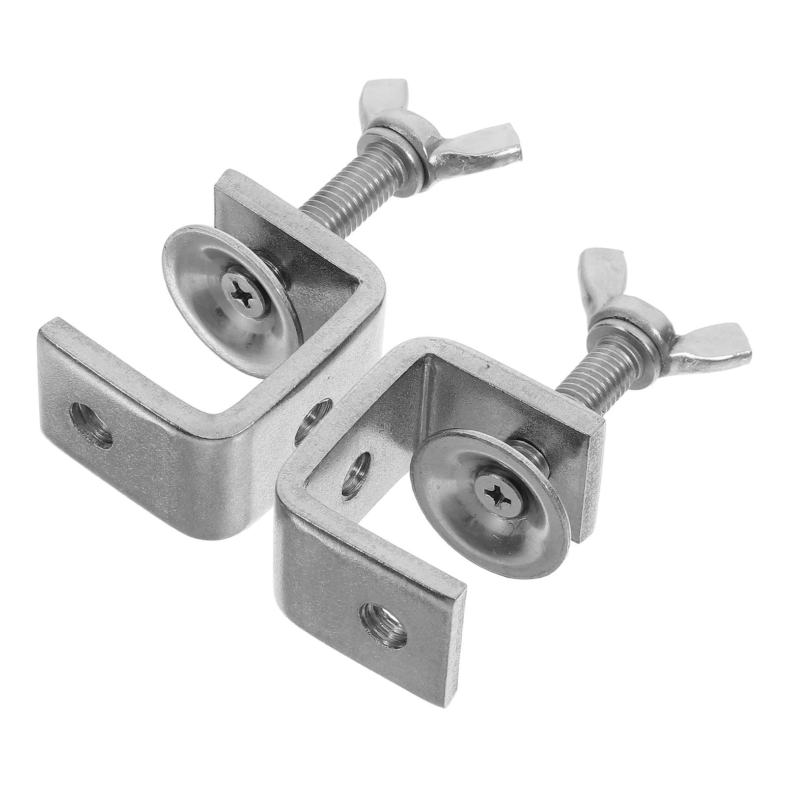 2 Pcs Mini Stainless Steel C Clamp Heavy Duty Small Metal Clamps Woodworking Hardware U Shape Fixing Fastening