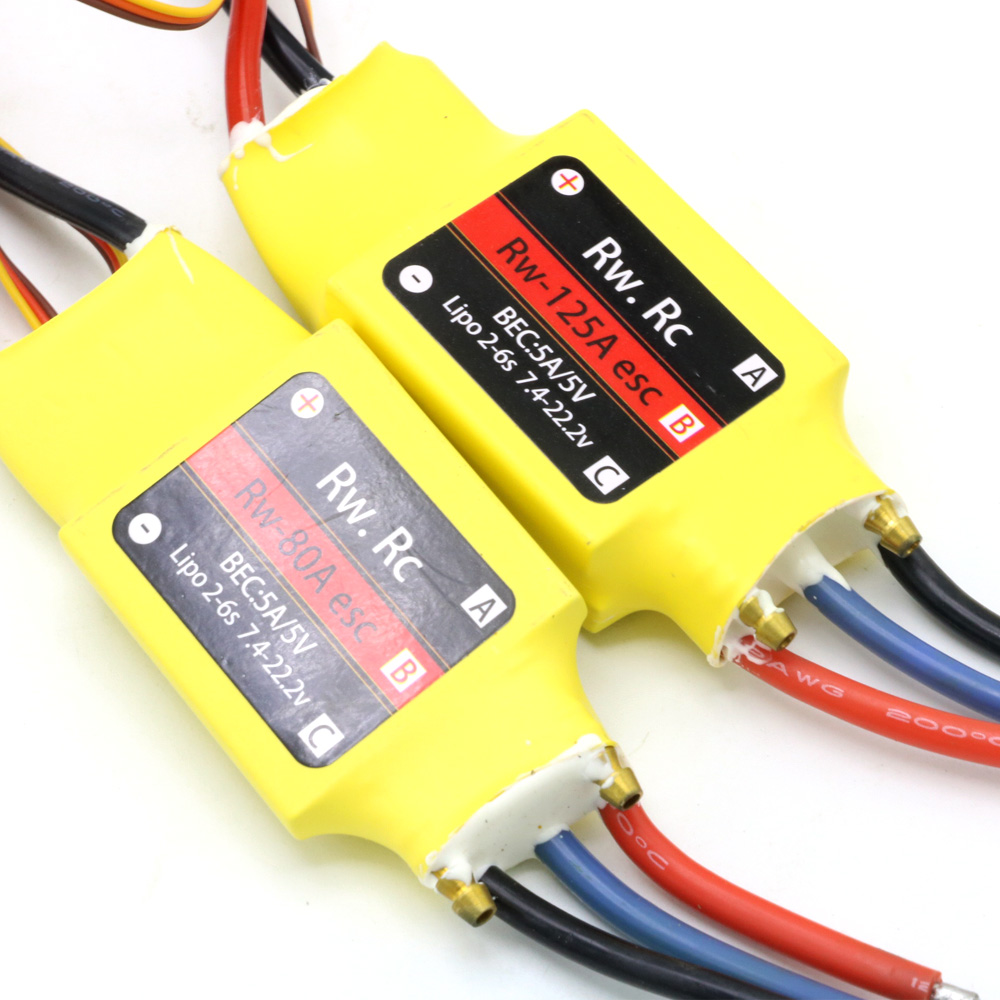 RC ESC - 30A/50A/80A/100A/200A - 5V/3A UBEC - Brushless Speed Controller for RC Boats & Airplanes