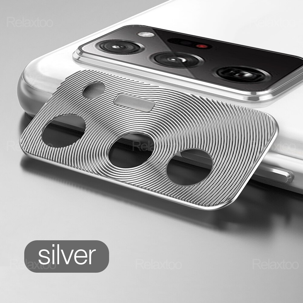 Osłona kamery na gelaxi nie 20 ultra obudowa metalowa osłona pierścienia ochronnego do samsung galaxy not20 note20 uwaga 20 ultra okładka: note 20 / Sliver