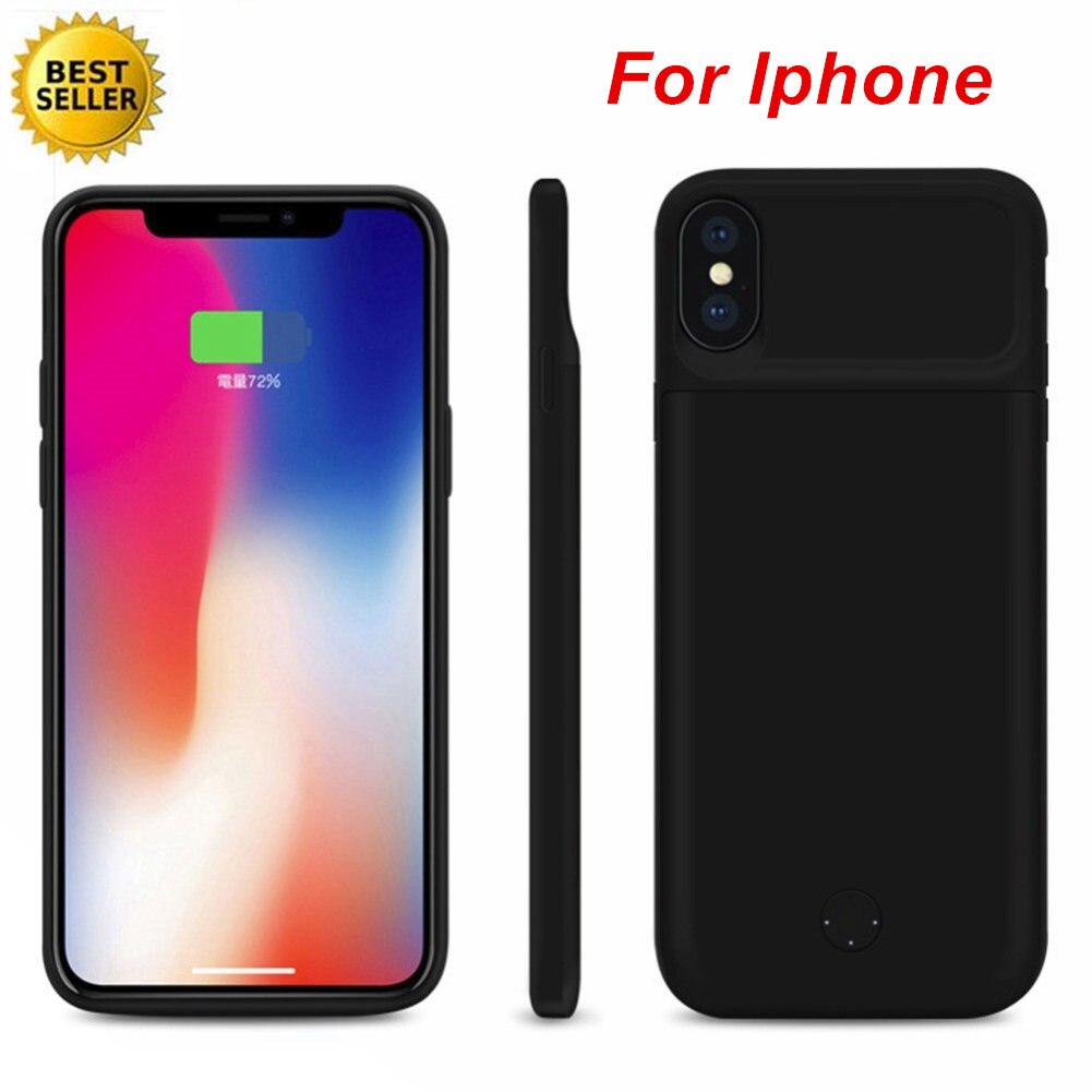 Für Iphone 6 6S 7 8 6 Plus 7 Plus 8 Plus X XS XR XS Max Batterie Ladegerät fall Smart Silica gel Material Batterie Fall Power Bank