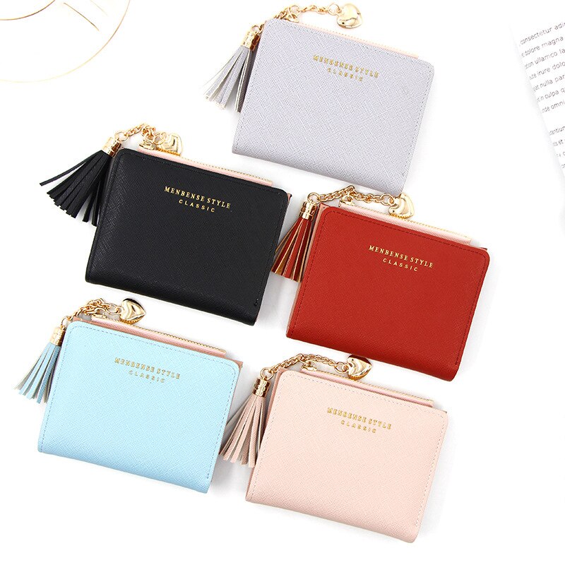 Gland femmes Portefeuille petit Portefeuille mignon femmes court en cuir femmes portefeuilles sac à main avec fermeture éclair portfolio femelle sac à main embrayage