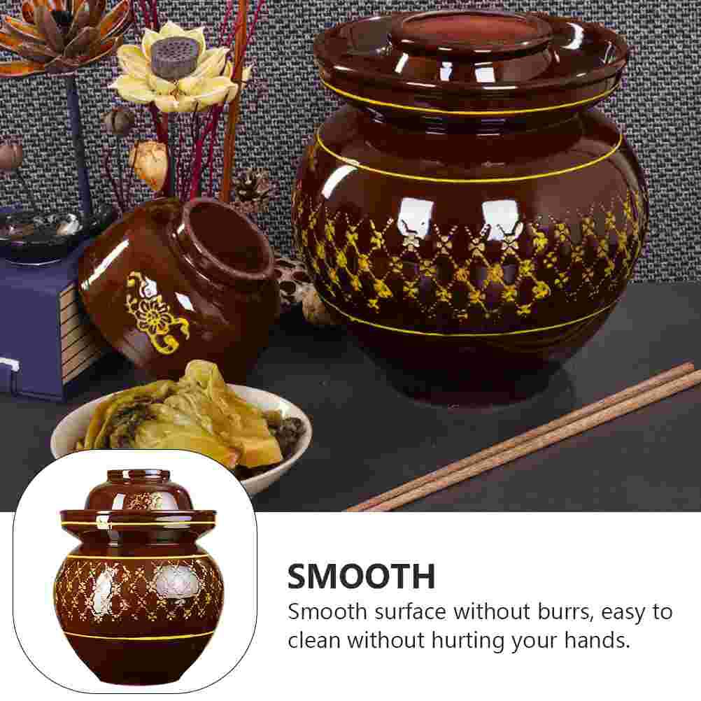 Ceramic Pickle Jar Storage Tank Food Storage Jar Kitchen Sealing Pickles Can