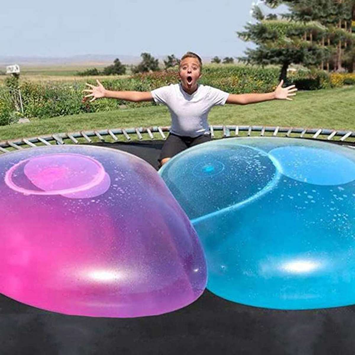 120CM Inflatable Kids Adult Bubble Ball Outside Stretch Water Bubble Ball Summer Playing Water Balloon Party Game