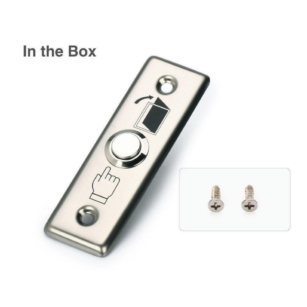 1 9 * 2.5cm Door Exit Button for Access Control Stainless Steel Push Release Switch Panel
