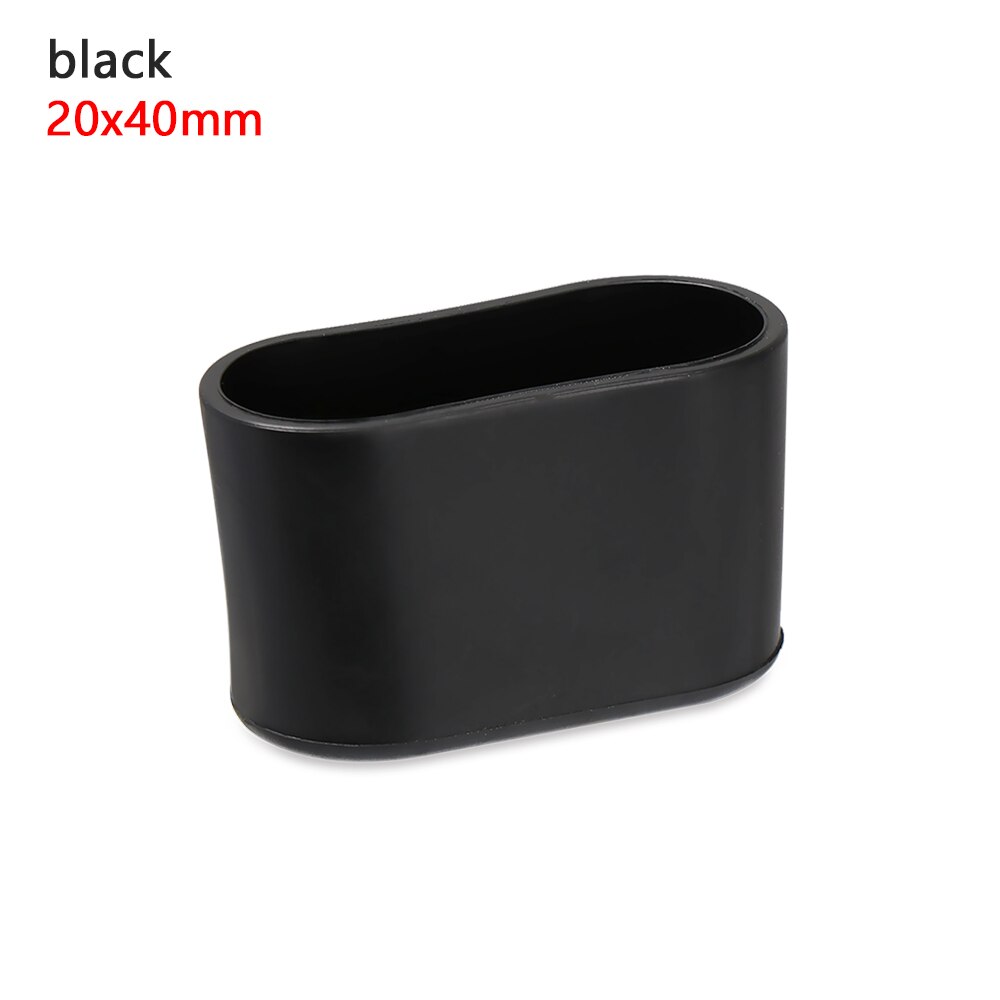 40 stücke Oval Stuhl Bein Kappen Füße Schutz Pads Möbel Tisch Abdeckungen Socken Staub Abdeckung Nicht-Unterhose Möbel Nivellierung füße: schwarz 3