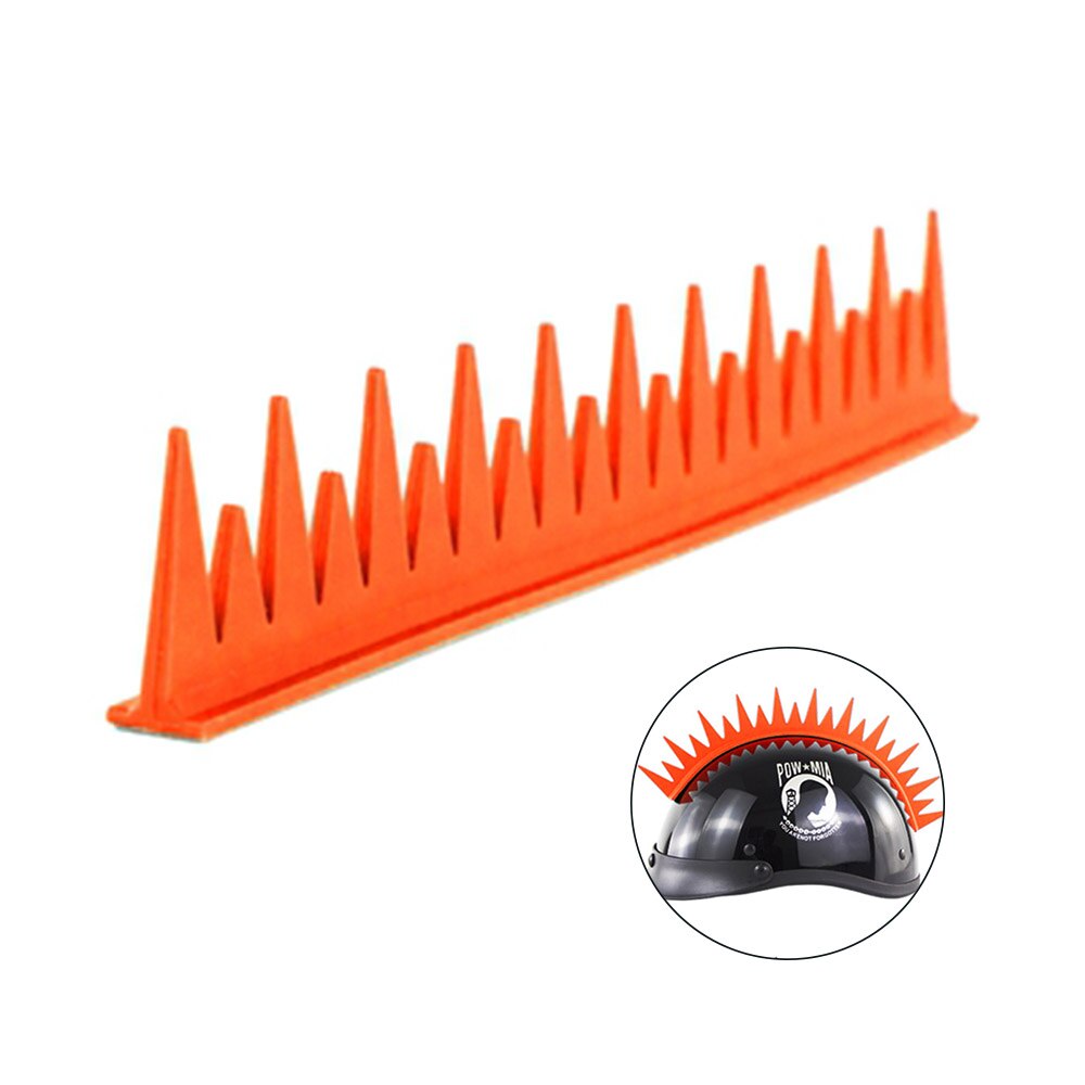 Kilpa moottoripyörä kypärä mohawk piikkinauha cool punk tarra capacete casco kumi koristelu kulma warhawk tikku kypärissä: Oranssi