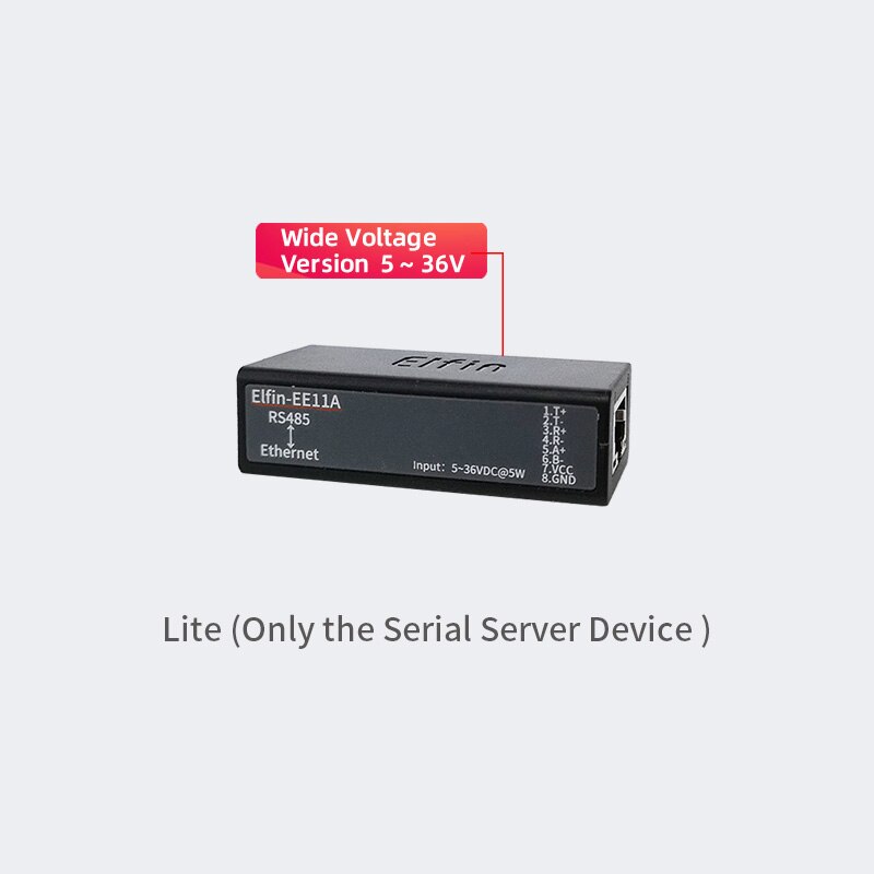 TCP/IP RS485 to Ethernet device server module EE11 serial server data transfer (Replace HF511B): Black