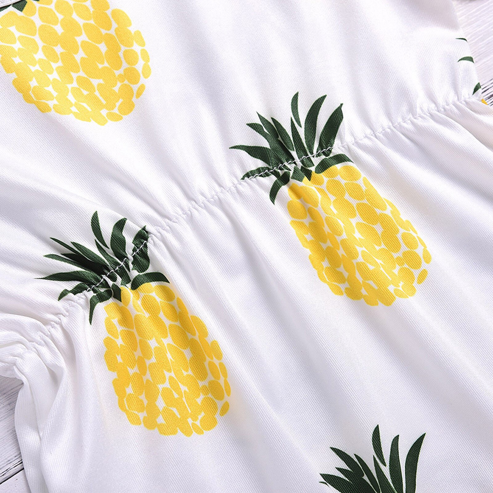 Vêtements d'été pour bébés filles et garçons, body à franges, bandeau ananas, tenue florale sans manches, combinaison 2 pièces,