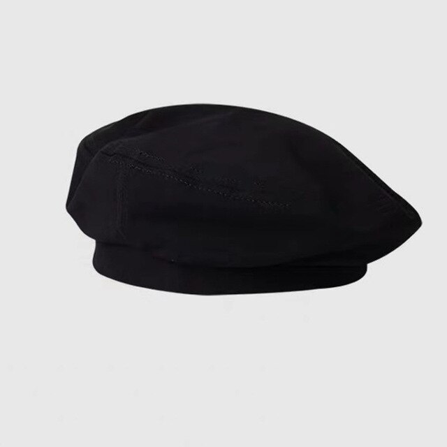 Newsboy Caps for Women Gatsby Cap Woolen Octagonal Baker Peaked Beret Driving Hat Female Sunscreen Hats Painter Tour Cap: black