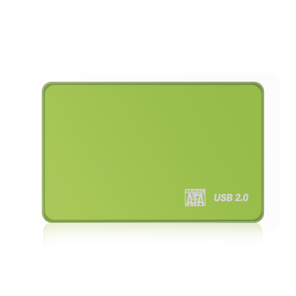 Custodia HDD da 2.5 pollici con capacità di 10TB custodia da SATA a USB 3.0 2.0 HDD SSD custodia rigida esterna per PC portatile: USB 2.0 Green