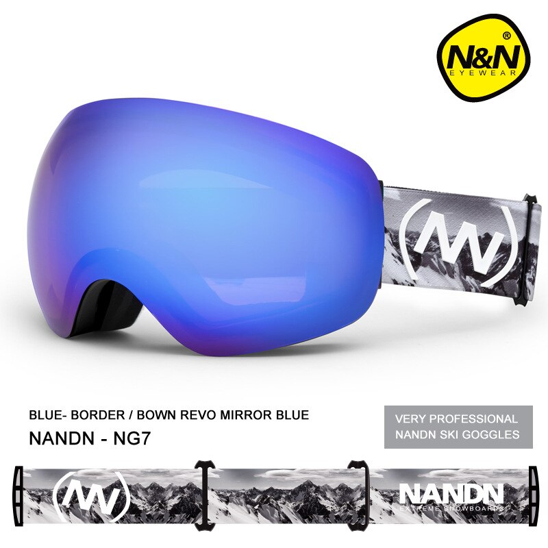 Professionelle Männer Frauen Ski Brille 2 Doppel Objektiv Anti-Nebel groß Sphärische Ski Brille Schnee Brille