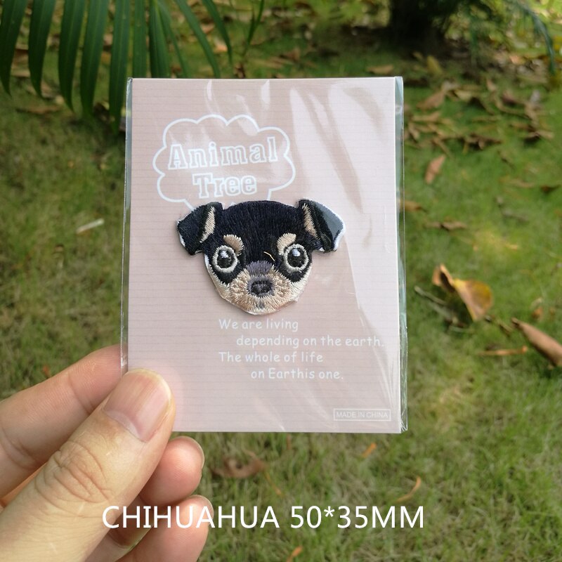 1 billede tegneserie t-shirt sweater dekorative børn bære dekorative broderipatch bagved gummiklud klæbende hund frakke: Chihuahua