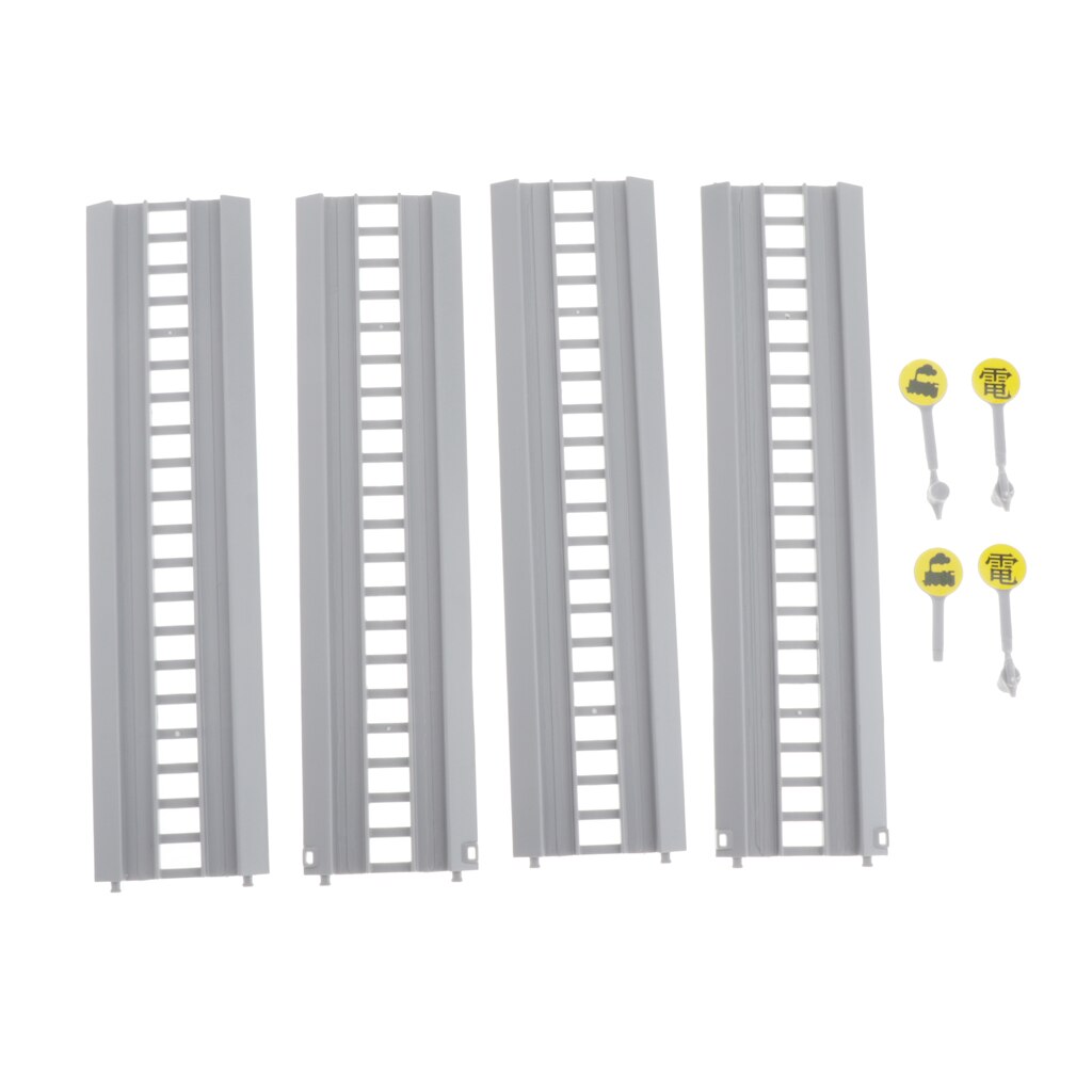 4X Trein Straight Track Railway Accessoires Kids Diy Assemblage Gebouw Speelgoed