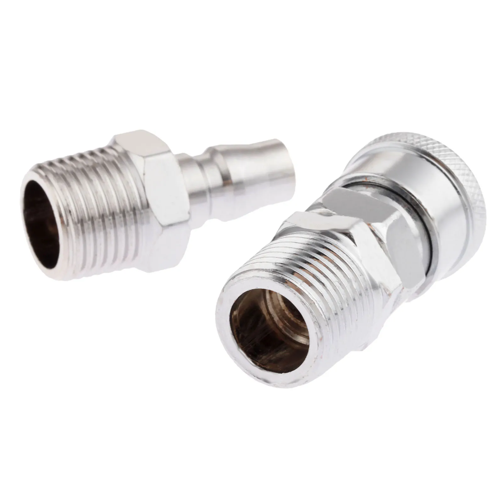 2pcs SM40+PM40 Pneumatic Part Euro Air Line Hose Compressor Connector Quick Release 1/2" BSP Male Thread Coupler Fittings Tools
