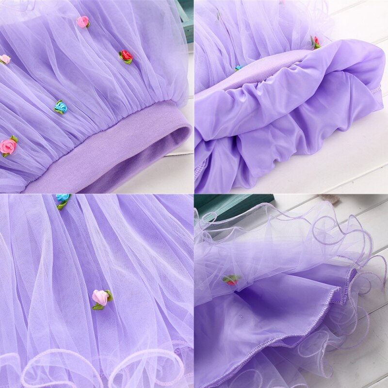 Jupe Tutu Rose pelucheuse pour petites filles | Robe de bal de fête, couleur unie, motif princesse, Tulle, Mini, 1-4ans, offre spéciale