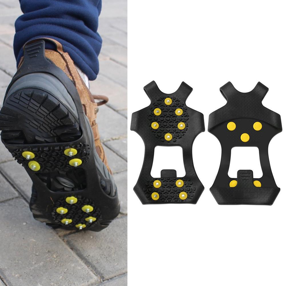 10 Studs Anti-Slip Ice Thermo Plastic Elastomeer Klimmen Schoenen Cover Spikes Grips Cleats Over Schoenen Stijgijzers