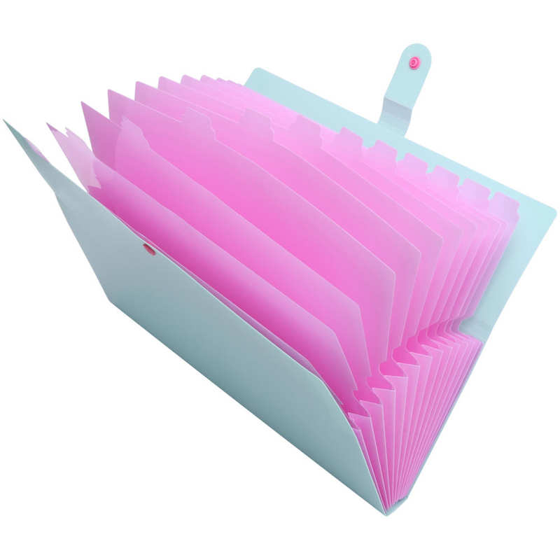 Torby na foldery na dokumenty A4 wielowarstwowe organizery na dokumenty papierowe kieszenie na dokumenty: zielony